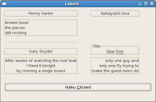 Label examples