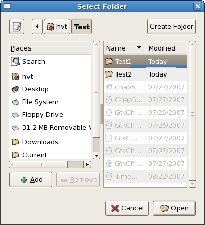 File Selection examples