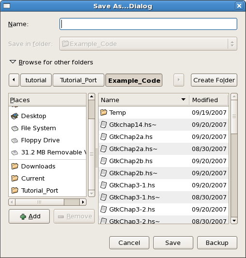 File Selection examples